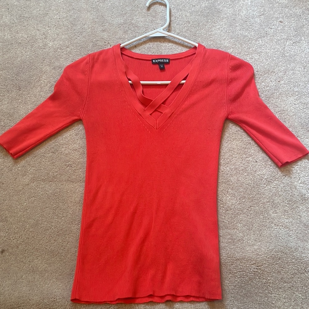 Criss cross sweater top
